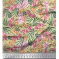 thumbnail image 1 of Soimoi Polyester Crepe Fabric & Orchids Floral Fabric Prints by Yard 42 Inch Wide, 1 of 3