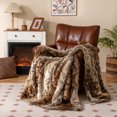thumbnail image 4 of Gymax Fluffy Faux Fur Throw Blanket 760GSM Soft Fuzzy Luxury Faux Raccoon Fur Blanket, 4 of 10