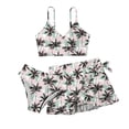 thumbnail image 1 of Sunnyoo Tween Girls Bikini Swimsuit with Cover Up Coconut Tree Print Bathing Suit,3-Piece, 1 of 2