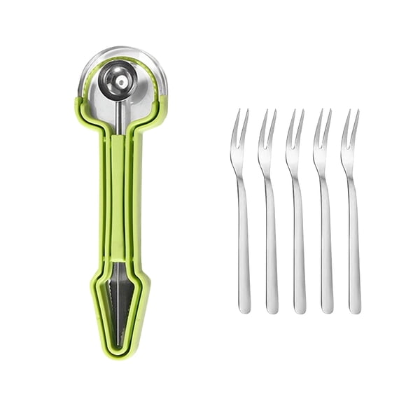 2024 Upgraded Watermelon Cutter Set - Stainless Steel fork Slicer, Windmill Cutter for Summer Home Use