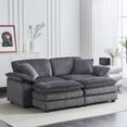 thumbnail image 2 of Noble House Modern Large Modular 2 Seat Sofa, Comfortable Cloud Style Combination Couch for Living Room,Gray, 2 of 8