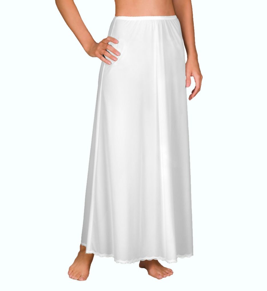 Women's Shadowline 4711638 38 Inch Long Flare Half Slip (White 3X)