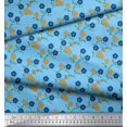 thumbnail image 2 of Soimoi Viscose Chiffon Fabric Leaves & Floral Decor Fabric Printed Yard 42 Inch Wide, 2 of 3