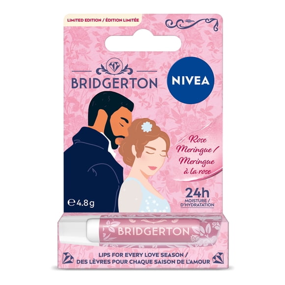 NIVEA Rose Meringue Lip Balm, Bridgerton Limited Edition Lip Care, 4.8 g Stick