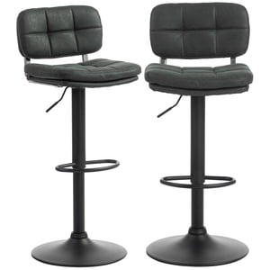 HOMCOM Bar Ensemble de tabourets 2, Tabourets pivotants réglables de comptoir en hauteur