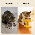thumbnail image 2 of Bol pour Chat Réglable, Gamelle Surélevée à 30° avec Support Incliné Surélevé/gamelles Empilables/cinq Niveaux de Hauteur Réglables pour Chats et Chatons, Ensemble Ergonomique de Distributeur de Nourriture et d'Eau pour Animaux (Céramique), 2 of 8