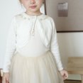 thumbnail image 2 of Dealovy Baby Girls Clothes Toddler Long Sleeve Cardigans Spring Summer Knitted Casual Shrug Cropped Tops, 2 of 7