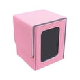 thumbnail image 1 of Leather Trading Card Holder with Clear Display Window for Secure Storage and Organized of Valuable Game Cards, 1 of 6