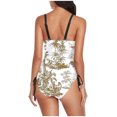 thumbnail image 4 of Birdeem Ensembles de Bikini pour Femmes Dames Mode Multicolore Motif Rétro Imprimé Bikini Découpe au Dos Bretelles Maillot de Bain une Pièce pour Femmes, 4 of 12
