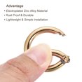 thumbnail image 4 of Unique Bargains Light Gold Round Zinc Alloy Spring Gate O Ring Snap Clip Buckle (10 Pack), 4 of 5