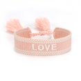 thumbnail image 1 of Thinsony Embroidered Character Bracelet Adjustable Rope Woven Friendship Precision Light Pink Love, 1 of 6