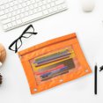 thumbnail image 5 of Dvruxg 2 Pcs Trousse à Crayons, Trousse à Crayons Trois Trous Fermeture Éclair Simple Sac de Rangement Transparent en PVC, Grande Capacité Trousse à Crayons avec Fermeture Éclair Classeur Transparent, 5 of 5