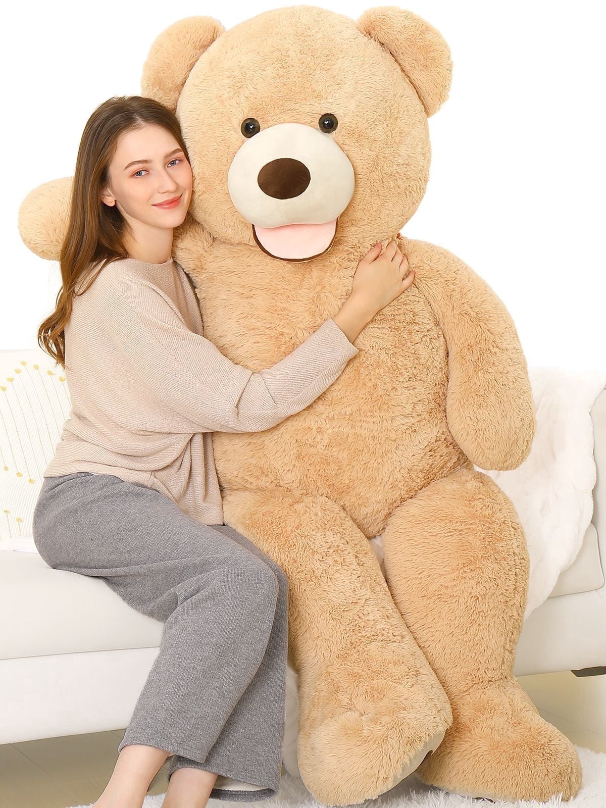 MorisMos 5ft Teddy Bear Stuffed Animals with Footprints Plush Toy