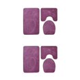 thumbnail image 1 of Decodeary 3pcs/set Absorbent Bath Rug Set Bathroom Dry And Fresh Easy To Install Anti-slip Polyester Non-Slip Chenille Bath Rug PJ210906-A001 2Set, 1 of 6