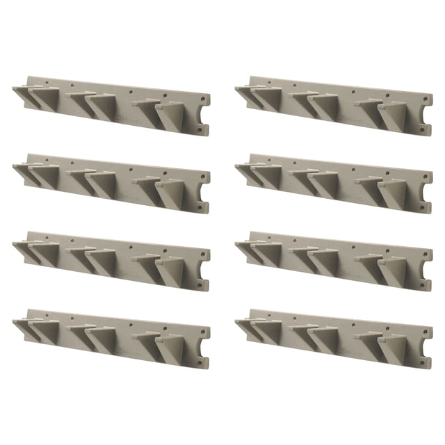 Suncast Support Mural de 2 Pieds à Long Manche pour Outils de Jardin, Organisateur (Lot de 8)