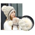 thumbnail image 2 of Fashion Hat Winter Woolen Hat Plus Velvet Ear Protection Hat Women Knitted Hat, 2 of 5