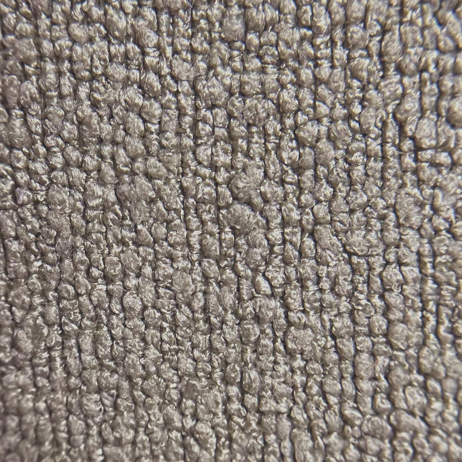 Moderne Tissu Ottomane de Rangement Ronde - Gris Chaud et Naturel