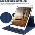 thumbnail image 4 of Étui Pivotant à Rotation à 360° pour Apple iPad Pro 13 Pouces 2024, Support à Angles Multiples, Couverture en Cuir PU, Réveil Automatique avec Sangle Élastique de Protection - Bleu, 4 of 5