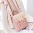 thumbnail image 4 of Fashion Splicing Flap Women Shoulder Bags Clasp Casual Backpack Teenage Mini Hit Color School Bags, 4 of 7