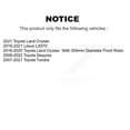 thumbnail image 2 of Transit Auto Front Rear Disc Brake Rotors and Semi-Metallic Pads Kit for Car Toyota Tundra Sequoia Lexus LX570 Land Cruiser K8S-101366, 2 of 11