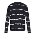 thumbnail image 4 of Penkiiy T-Shirt Homme Décontracté Col Rond Rayé Imprimé Chandail Entraînement Physique Manches Courtes Noir, 4 of 5
