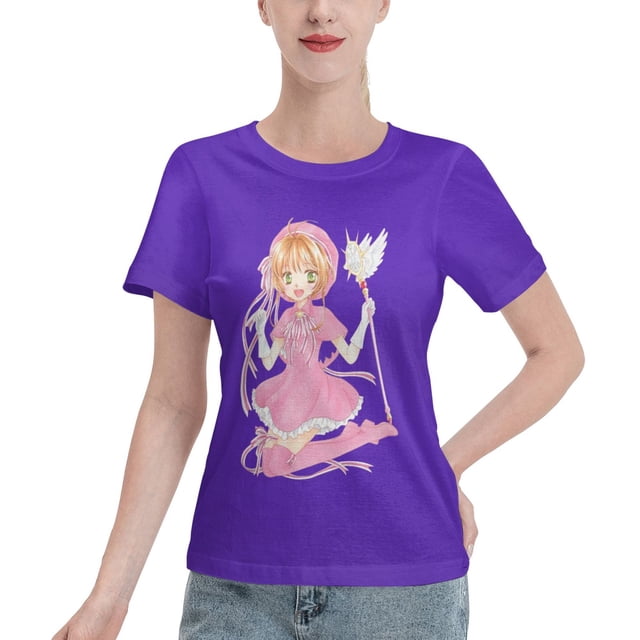 T-Shirt Basique à Manches Courtes pour Femme Cardinal Sakura