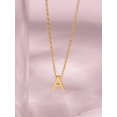 thumbnail image 4 of 1pc Stainless Steel Simple Basic Letter Necklace, 26 Letter Pendant For Unisex, Couple, Birthday Gift, 4 of 5