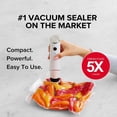 thumbnail image 3 of 1ensemble Scelleuse sous Vide Compacte pour Aliments Puissante Machine de Scellage à Main, Scelleuse de Repas, Scelleuse Alimentaire Portable, 1 x Machine sous Vide 30 x Sacs, Blanc, 3 of 7