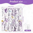 thumbnail image 2 of Dznils Rideau de Douche en Tissu à Motif Floral Violet, Rideau de Salle de Bain Imperméable avec 12 Crochets, 72 Pouces x 72 Pouces, 2 of 11
