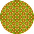 thumbnail image 1 of Ahgly Company Machine Washable Indoor Round Transitional Mahogany Brown Area Rugs, 3' Round, 1 of 7
