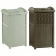 thumbnail image 1 of Suncast Trash Hideaway 33 Gallon Garbage Container, 1 Beige & 1 Brown (2 Pack), 1 of 10