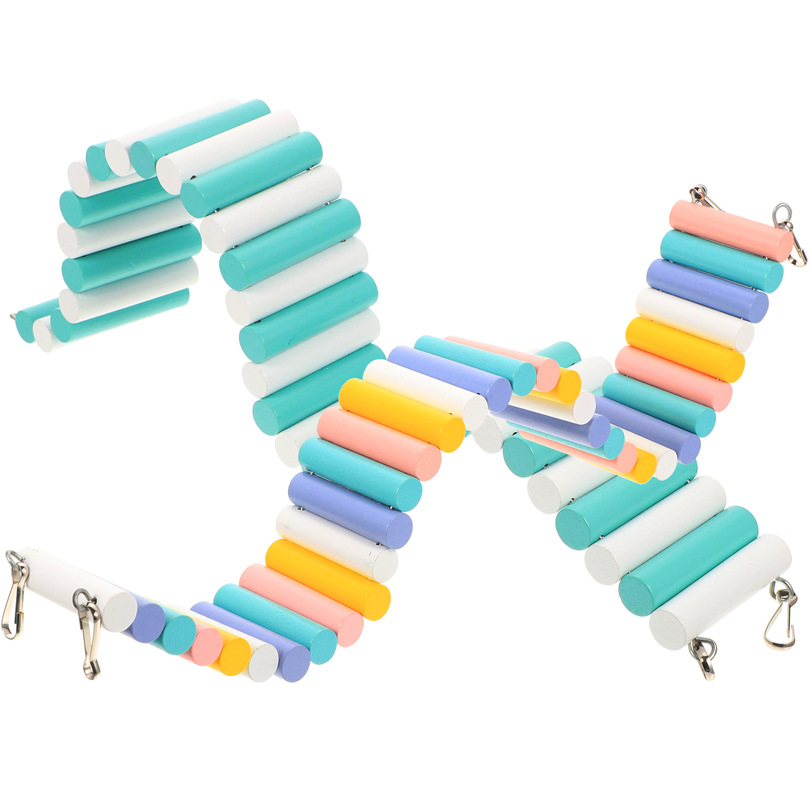 Shisuyan 2Pcs Pet Ladder Plaything Wood Climbing Toy Hamster Owners