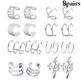 thumbnail image 3 of 8 Pairs Ear Cuff Earrings Creative Clip Cartilage Earrings Non Pierced Earrings, 3 of 10