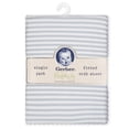 thumbnail image 2 of Gerber Organic Fitted Crib Sheet, Grey/Ivory Stripe, 2 of 3