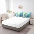 thumbnail image 4 of YST Sea Turtle Bedding Sets Full,Teal Tortoise 7 Pcs Comforter Set for Kids Boys Girls,Turtle Shell Bed in a Bag with Geometry Stripe Bed Set,Cartoon Sea Animals Fitted Sheet Bedroom Decor, 4 of 5
