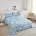 thumbnail image 3 of Erosebridal Cartoon Mouse Mice Bedding Queen Comforter Set, Star Moon Print Down Comforter, Blue, Reversible 3 Pieces, 3 of 8