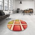 thumbnail image 4 of Ahgly Company Tapis d'Intérieur Lavables en Machine, Carré Transitionnel Orange Jaune, Carré de 4', 4 of 7