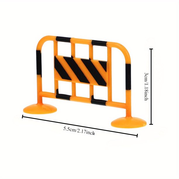 Lot De Miniatures Barrières Et Panneaux De Signalisation Routière – Jouets Éducatifs Pour Bac à Sable – Accessoires De Circulation Miniature – Apprentissage De La Sécurité Routière