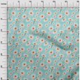 thumbnail image 3 of oneOone Polyester Spandex Turquoise Green Fabric Floral Craft Projects Decor Fabric Printed By The Yard 56 Inch Wide, 3 of 4