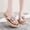 Grey, variant on Skechers Sandals for Women Memory Foam Women Weave Beach Breathable Sandals Home Slipper Flowers Flip-Flops Flat Shoes Cute Sparkly Sandals for Women on Clearance