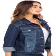 thumbnail image 4 of SKYLINEWEARS Women Denim Jacket Button UP Long Sleeve Ladies Stretch Trucker Jean Jackets, 4 of 5