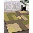 thumbnail image 3 of Ahgly Company Machine Washable Indoor Round Transitional Oak Brown Area Rugs, 4' Round, 3 of 7