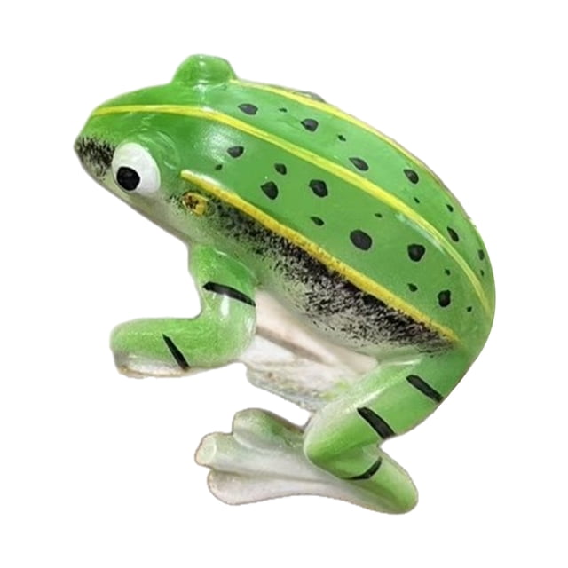 Decorative Flowerpot Statue Miniature 3D Frog Shape Waterproof Rust-Proof Figure Indoor Outdoor Hanging Planter Decoration