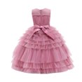 thumbnail image 2 of HAWEE Flower Girl Wedding Princess Communion Long Dress Pageant Formal Evening Dance Maxi Floor Length Puffy Gown, 2 of 7