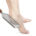 thumbnail image 4 of Foot File - Callus Remover Tool for Dead Skin Removal, At Home Pedicure Tools, Foot Rasp Callus Remover Feet and Heels, Smooth Soft Feet Using a Grater & Scraper (Bamboo & Stainless Steel) (1 Pack), 4 of 4
