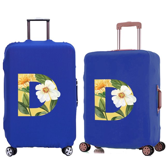 Luggage Cover Travel Suitcase Protective Cover for Trunk Case 18 ''-28 '' Foldable Elastic Suitcase Cover Floral Lettern Pattern 8floral D L