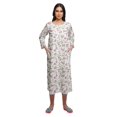 thumbnail image 4 of Moomaya Chemise de Nuit Boutonnée en Coton Imprimé pour Femmes, Robe de Nuit d'Allaitement, 4 of 5