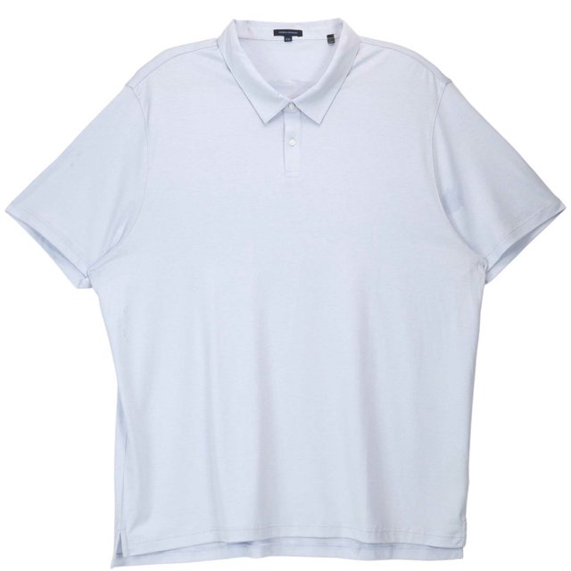 Patrick Assaraf Chemise pour Homme en Coton Pima Extensible Légère à Pois Bleu/gris, Décontractée, Boutonnée - L