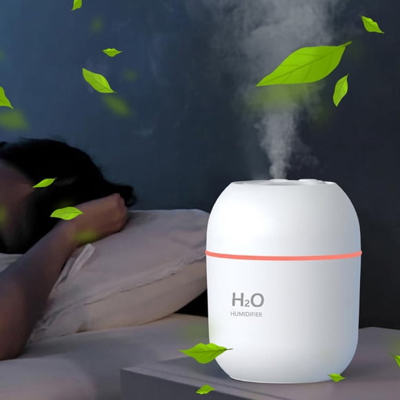USB Rechargeable Portable Humidifier for Home, Office, Desk, Bedroom, and Car with 220ml Tank, Colorful Night Light, and Quiet Operation