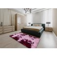 thumbnail image 4 of Ahgly Company Tapis d'Intérieur Carrés Abstraits Roses Abstraits pour Aire, 3 Pieds Carré, 4 of 6